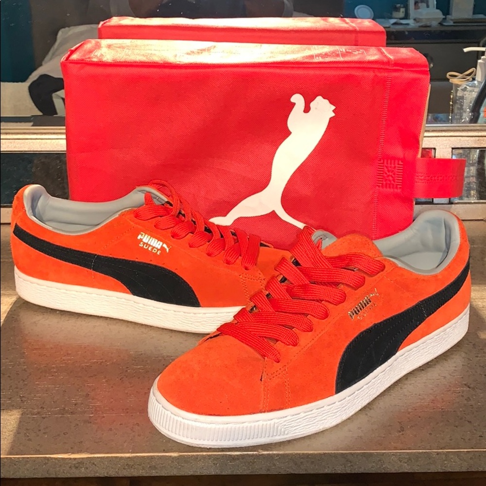 Men’s PUMA Suede Classic Cherry Tomato Black 10.5